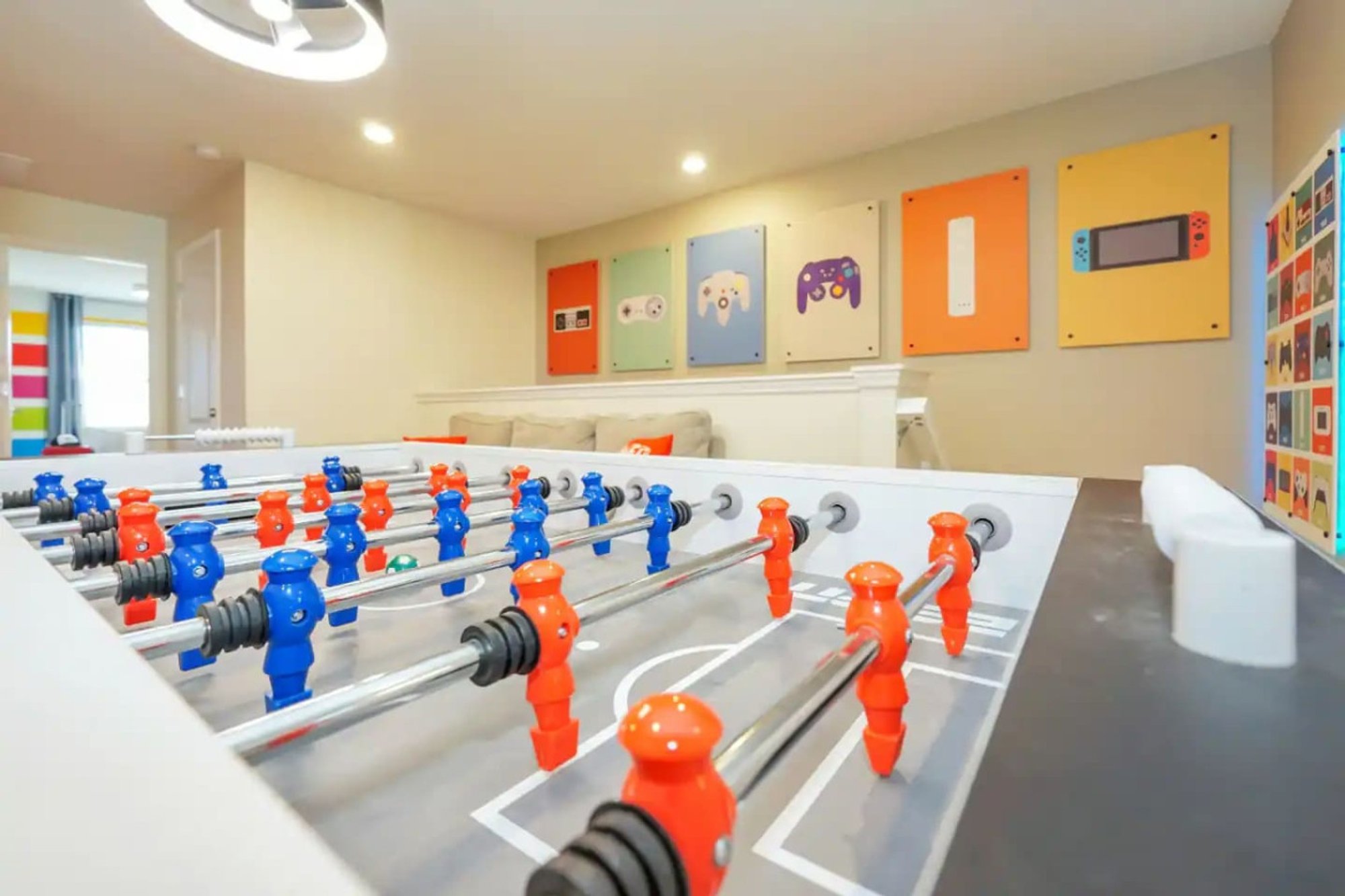 Foosball table in the game loft