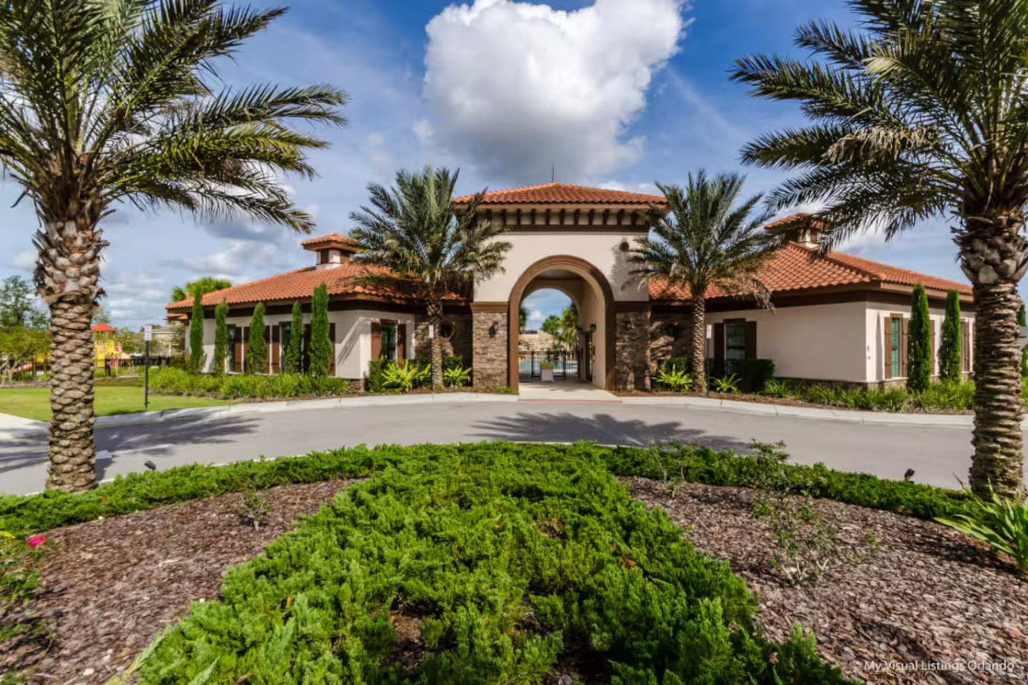 Gatehouse at the Solterra Resort entrance